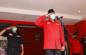 TRI ADHIANTO PIMPIN UPACARA HUT KE 49 TAHUN PDI PERJUANGAN DI KOTA BEKASI