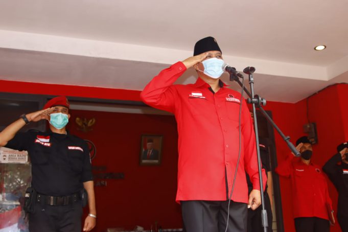 TRI ADHIANTO PIMPIN UPACARA HUT KE 49 TAHUN PDI PERJUANGAN DI KOTA BEKASI