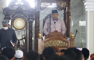 DI JUM’AT BAROKAH MINGGU KETIGA, PLT RUTIN JUM’ATAN KELILING HIMBAU TETAP JAGA PROKES
