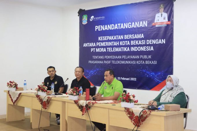 Pemkot Bekasi dan PT Mora Telematika Indonesia Tanda Tangani Kerja Sama Penyediaan Infrastruktur Pasif Telekomunikasi