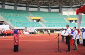 Kemeriahan Lomba Senam Sekoper Cinta dan Senam Indonesia Cinta Tanah Air Sekaligus Pengukuhan Bunda Paud Oleh Plt. Wali Kota Bekasi