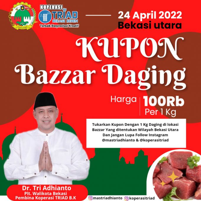 KOPERASI TRIAD MENGADAKAN BAZZAR DAGING SAPI MURAH DI BEKASI UTARA