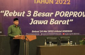 PLT WALI KOTA BEKASI MEMBUKA ACARA RAPAT KERJA KONI 2022