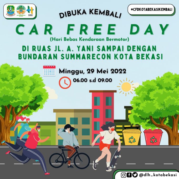 Sekian Lama Ditiadakan Karena Covid-19, Pemkot Bekasi Kembali Gelar Car Free Day