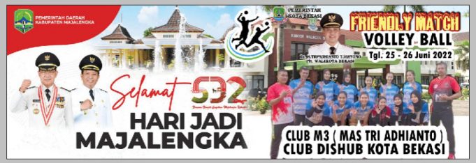 PERINGATAN HUT MAJALENGKA KE 532 TAHUN PEMKOT BEKASI MENGIRIM DUA TIM VOLLEY BALL DISHUB DAN M3