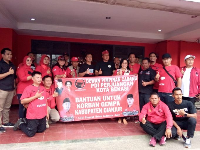 DPC PDI Perjuangan Kota Bekasi Peduli Gempa Cianjur Jawa Barat