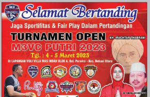 Dalam Rangka HUT Ke 3 Tahun Club Bola Voli M3 Mengadakan Turnamen Bola Voli Open Putri 2023