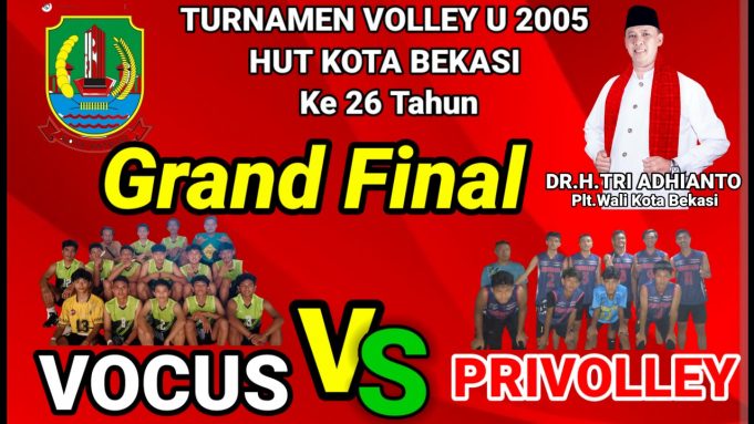 CLUB BOLA VOLI PRIVOLLEY U 2005 PUTRA MENJUARAI TURNAMEN HUT KOTA BEKASI KE 26 TAHUN