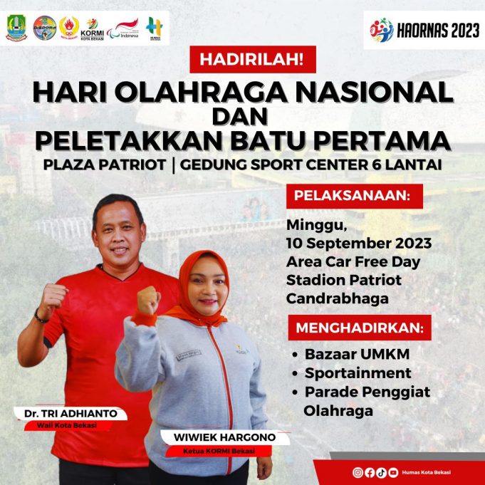 Pemkot Bekasi Peringati HAORNAS 2023 Sekaligus Gelar Peletakkan Batu Pertama Plaza Patriot dan Gedung Sport Center
