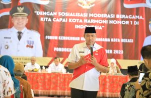 Wali Kota Bekasi Tri Adhianto Hadiri Sosialisasi PBM oleh FKUB, Pemkot Bekasi Peduli Akan Kesejahteraan Lansia