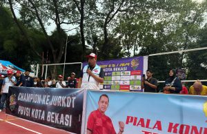 TRI ADHIANTO MENUTUP KEJURKOT U-15 BOLAVOLI PIALA KETUA KONI KOTA BEKASI 2024