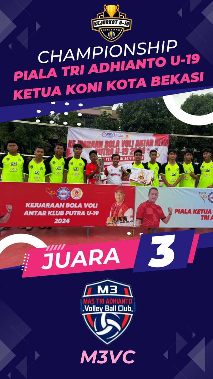 PBVSI Kota Bekasi Sukses Menggelar Kejuaraan Bolavoli U-19 Piala Ketua KONI Kota Bekasi 2024