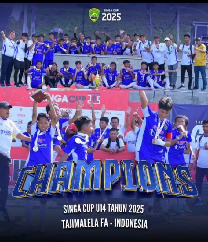 TIM Sepak Bola Tajimalela FA U-14 Raih Juara Singa Cup 2025 Singapura