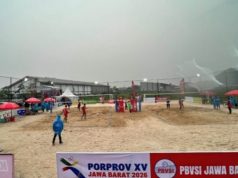 Porprov Jabar XV: Satu Kemenangan, Skor 2 : 1 untuk Tim Voli Pasir Kota Bekasi